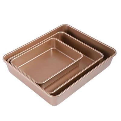 Nonstick Cake Baking Tray 9/11/13inch Bread Tray Gold Turkey Roasting Pan