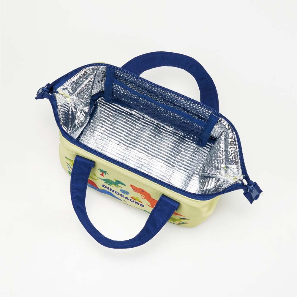 Skater Lunch Bag, Small, Insulated, Kids', Clasp Closure, Dinosaur Picture Book, Dinosaur, Boys', KGA0-A