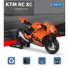 Welly 1/18 KTM RC 8C Alloy Street Sports Motorcycle Model Diecasts Metal Road Racing Motorcycle Model Simulation Childrens Gifts