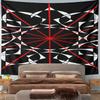"Abstract Red and White Geometric Design" Pattern Wall Hanging Tapestry Decorative Tapestry Home Decor for Bedroom and Living Room