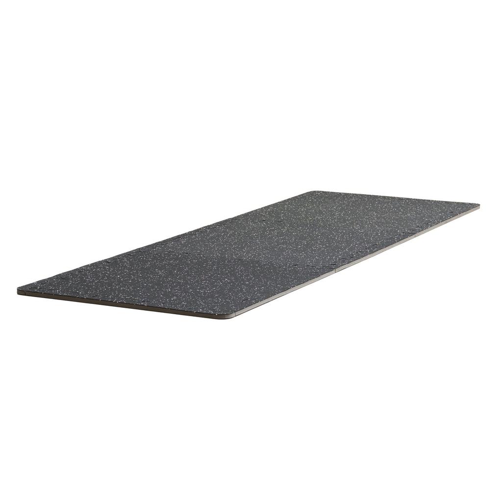 VEVOR 0.56 Inch Thick Gym Floor Mats, 25 Tiles Rubber Top with EVA Foam, 25" X 25" Gym Flooring Workout Mats with 100sq.ft Coverage