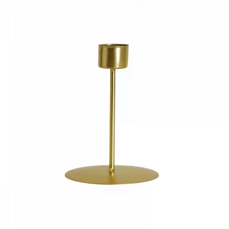 2 Sizes European Style Metal Candle Holders Simple Golden Wedding Decoration Bar Party Living Room Decor Home Decor Candlestick
