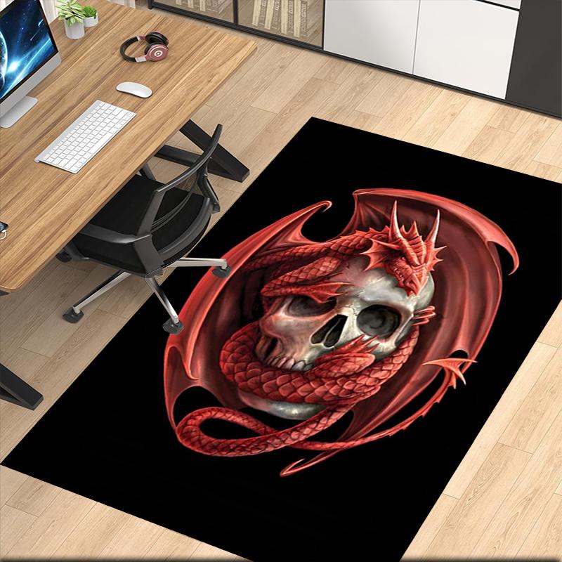 Dark Printed Carpetrugfor Office Chair Living Room Bedroom Kitchen Room Decor Gifts