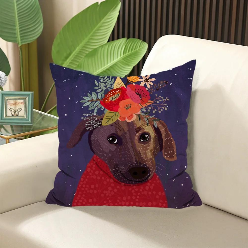 Kissen zum Schlafen Floral Friends Tier Kissenbezug  ×  Gefüllte Kissen Dekokissen Sofabezüge Elegante Raumbezüge