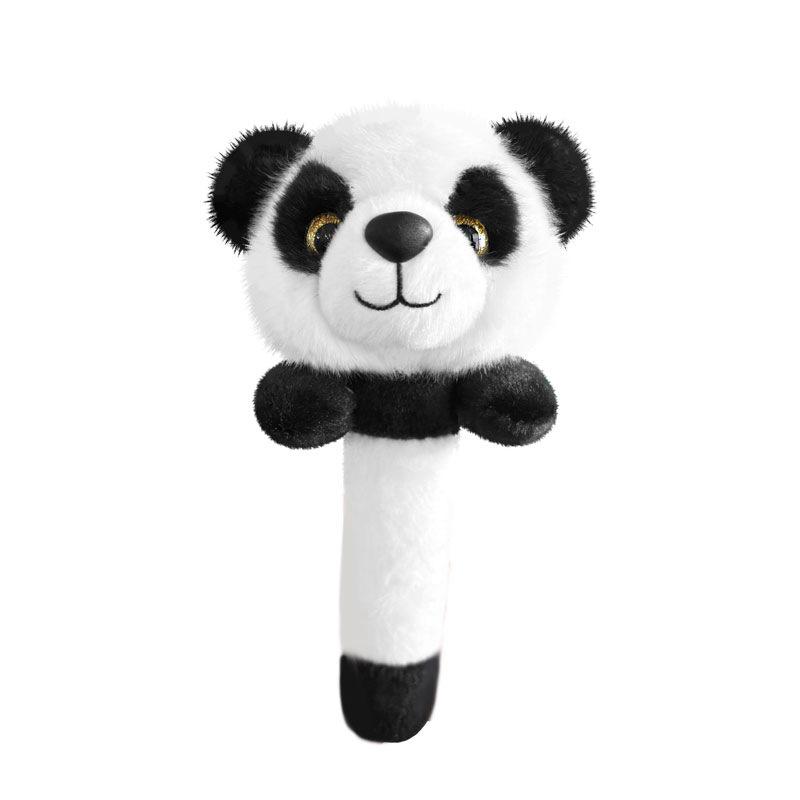 Cartoon Animal Tiger Head Stick Plush Toy Doll Black And White Panda Wrist Accessories Magic Wand Puppet