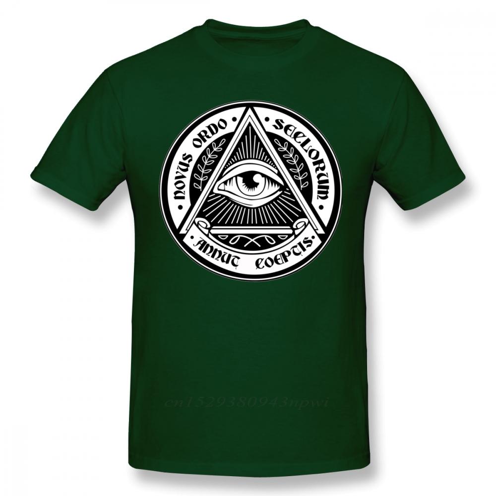 Illuminati T Shirt Illuminati TShirt Beach Cute Tee Shirt Male Print Short Sleeves Cotton Tshirt Guys Punk Designer Streetwear S