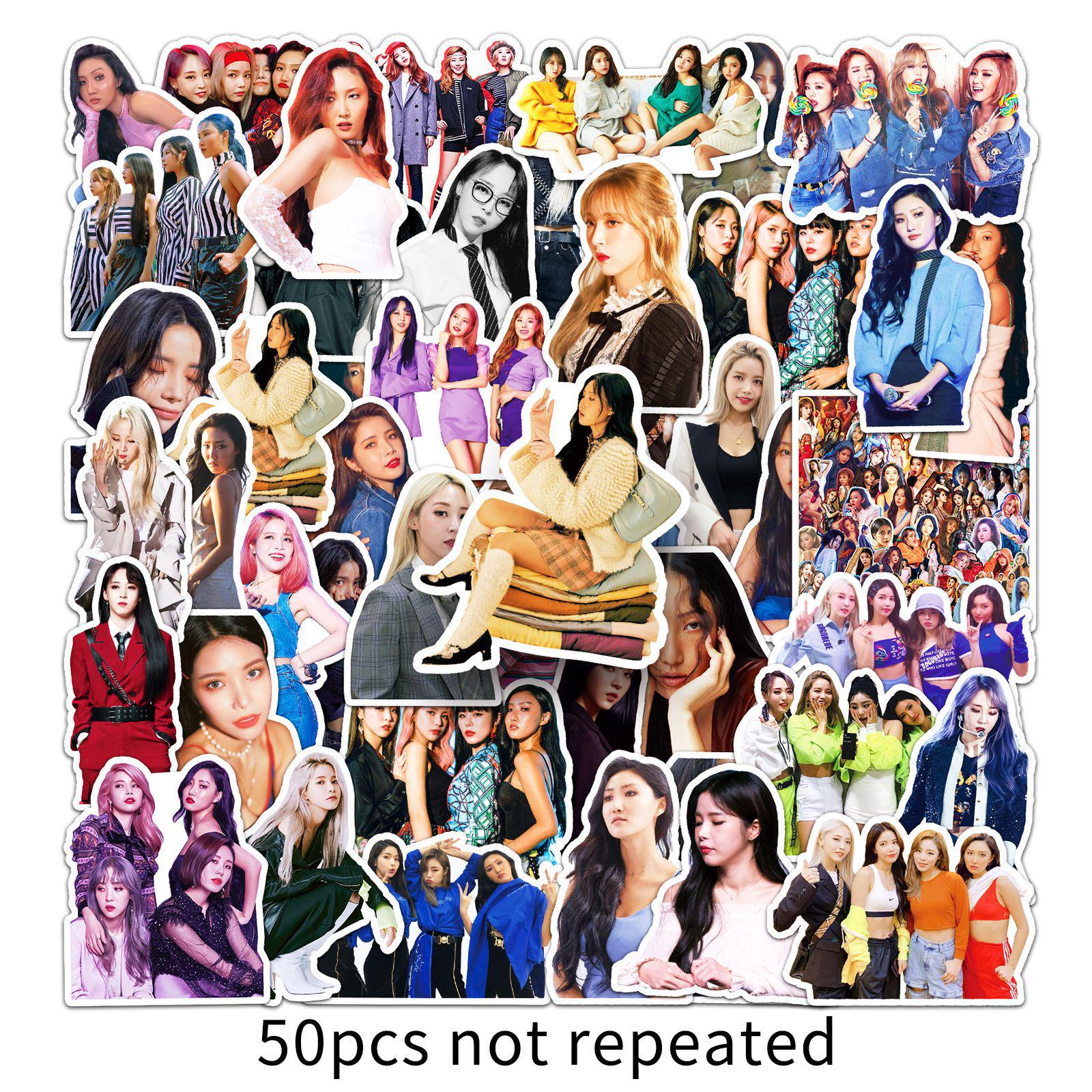 Mamamoo Stickers Set: 50 Sheets - Korean Girl Group DIY Laptop & Planner Decoration.