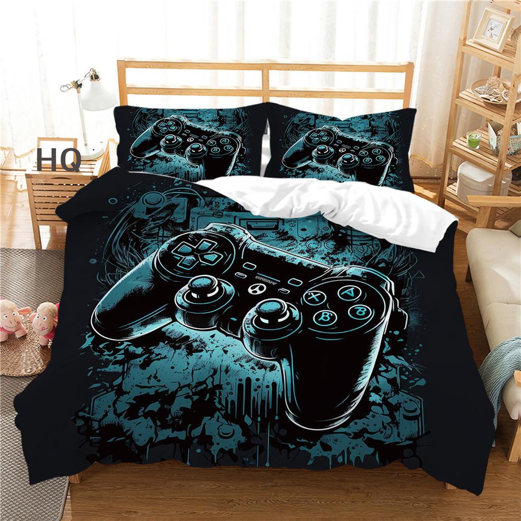 Gamepad Spielekonsole Serie Kissenbezug Bettbezug Zwei- oder Dreiteiliges Set 3D Digitaldruck