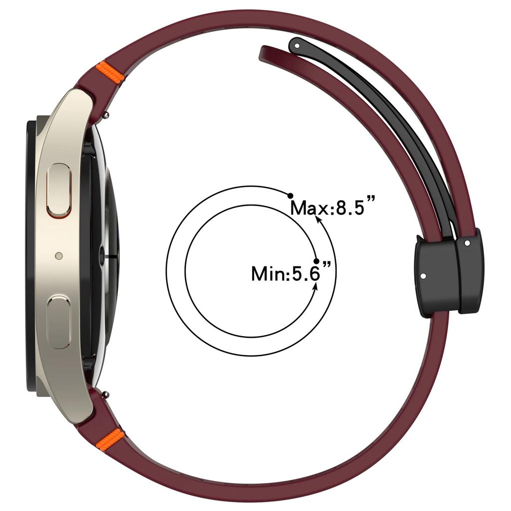 20mm Straps for Samsung Galaxy Watch 7 5 Pro 6 5 4 Magnetic Buckle Silicone Band Correa Galaxy Watch 6 Classic No Gaps Bracelet