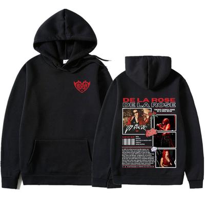 2025 De La Rose Album Mode Geprinte Hoodies voor Mannen en Vrouwen Hoge Kwaliteit Punk Hoodies Harajuku Casual Warme Sweatshirts
