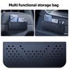 PU Leather Car Net Storage Bag Car Seat Back Side Door Organizer Self Sticky Storage Pocket Hanging Car Storage Box Accessories