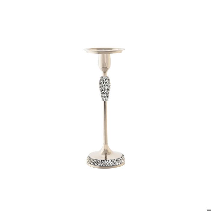 Bougeoir - DKD Home Decor - Acrylique et Aluminium - Argenté - Intérieur - Mixte