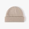Men Women Winter Thick Warm Hat Plain Beanies for Custom Logo Minimalist Dome Knit Beanie