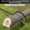 51in Log Lifter Adjusting Tilt Hook Rubber Non Slip Handle Log Wood Roller Lifter Jack for Farm Log Jack Log Wood Roller Lifter