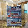 Love and Family Wishes digital-printed polyester Bedroom velvet flannel soft sofa cover blanket Fleece soft sofa cover blankets
