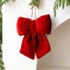 S/M/L R ed Velvet Bows For Christmas Tree Ornament Garland Topper Holiday Home Decoration Velvet Christmas Bows Pendant