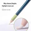 Green Bamboo Neo Neon Art Eraser Pen for Students
