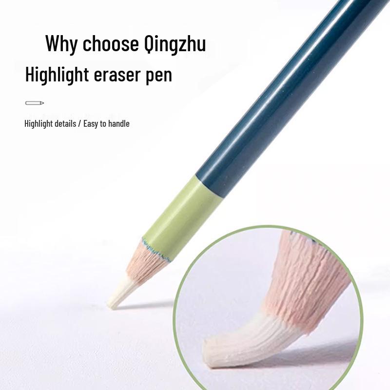 Green Bamboo Neo Neon Art Eraser Pen for Students