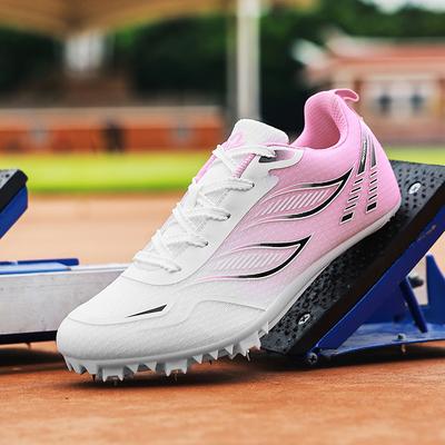 Men Women Spikes Track And Field Shoes Professional Nail Running Shoes Unisex Genuine Leather Speed Athletics Athletic Shoes Outside Training