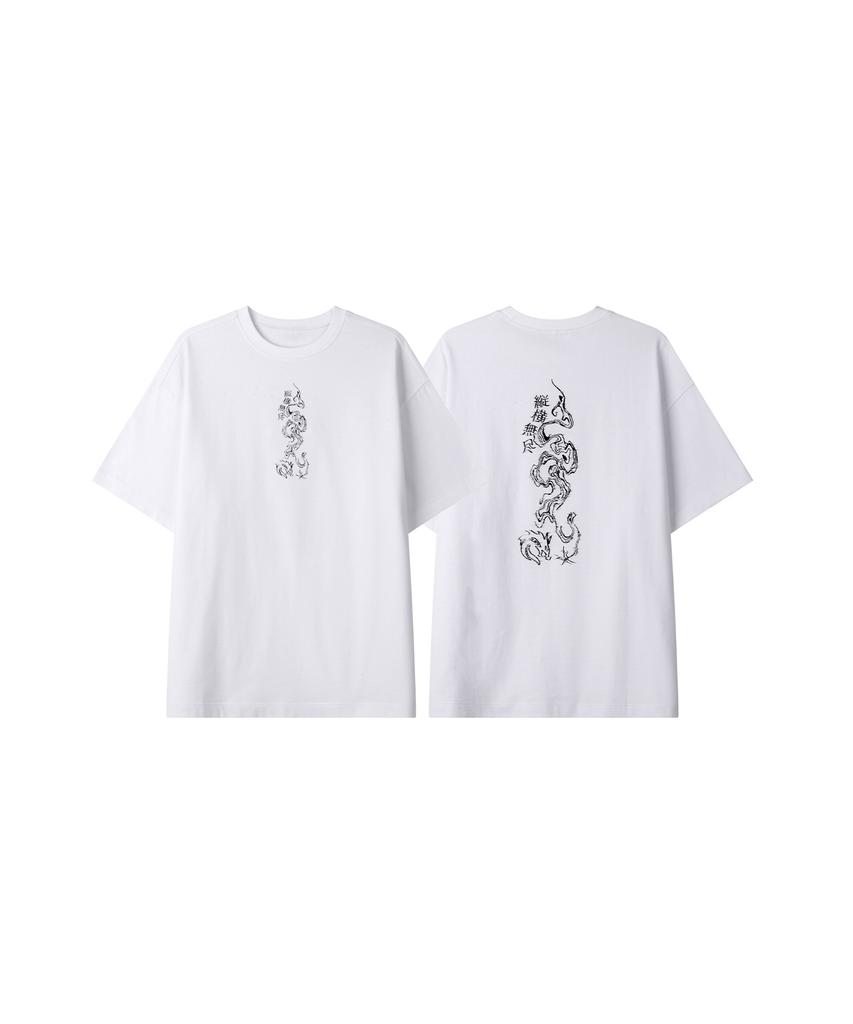 Ledeoli Drag-On Oversized Short Sleeve Tee [White]