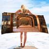 Quick Dry Beach Towel,Library Bookcase Printed Microfiber Lightweight Bath Towels Super Absorbent for Pool Towels Kids & Adults