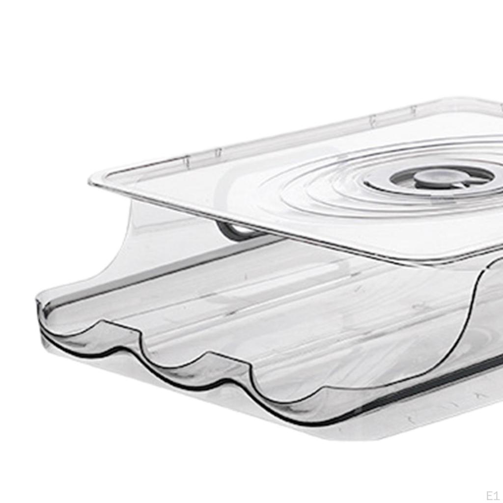 Automatic Rolling Egg Holder Pantry Organization Tray Roll Down Dispenser Reusable for Shelf