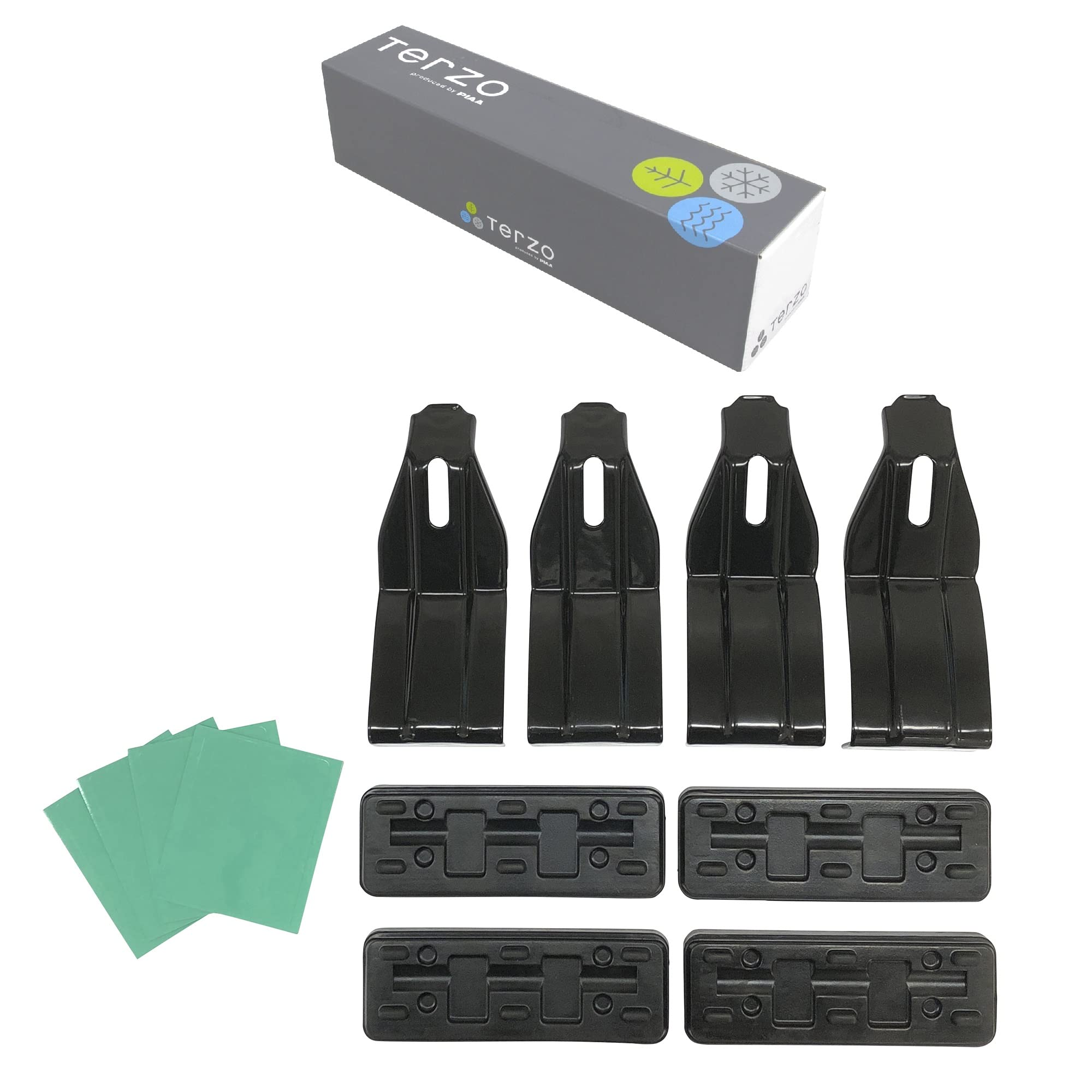 

Terzo Roof Carrier with Mounting Set of Black with Honda Fit Fit Crosstar roof EH443 (by PIAA) Carrier/Base Vehicle-Specific Holders, 4, [Compatible чёрный