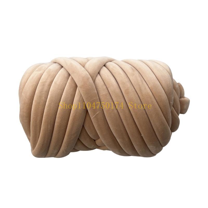 Chunky Tube Yarn for Knitting Soft and Plush Crystal Braid Cotton Thread top sale