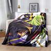 Code Geass Lelouch & C.C Anime Character Flannel Throw Blanket, Soft Warm Lightweight Blanket Sofa Bed Decor