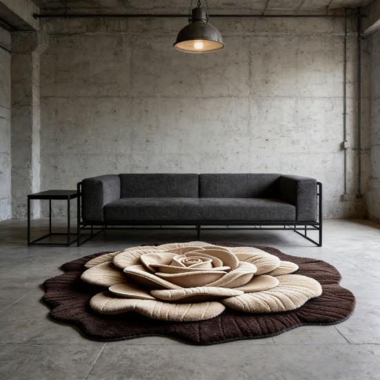 Tapete Floral Visual 3D Tapete Redondo Floral Tapete de Sala de Estar Pavão Tapete de Área Antiderrapante para Quarto Banheiro Porta Cozinha Decoração