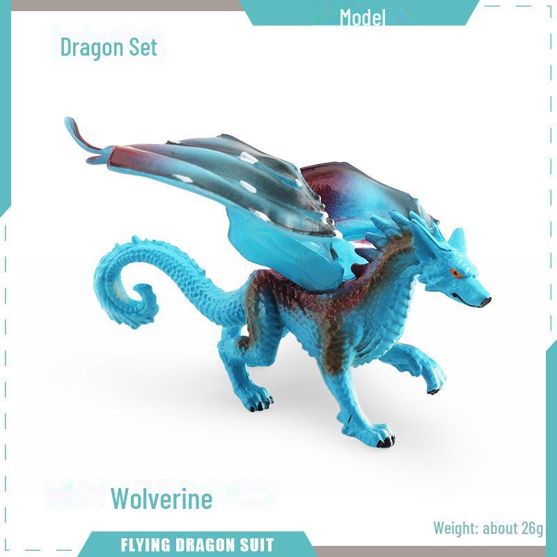 Warcraft Dragon Model Toy: Fire Rock & Stone Dragon, Movable Jaw, Dinosaur Ornament