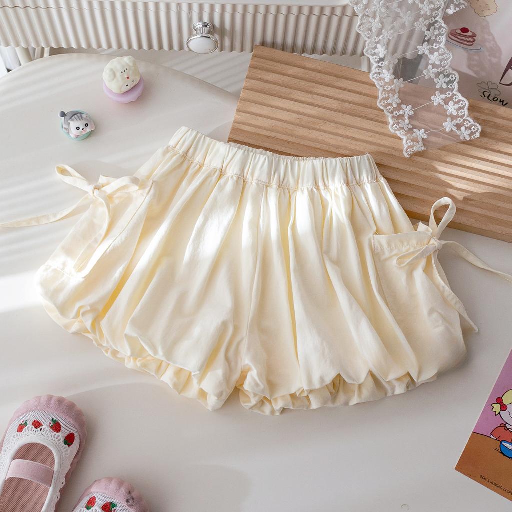 Pocket Bow Flower Bud Pants for Girls Wearing Pants and Shorts Trendy Trend