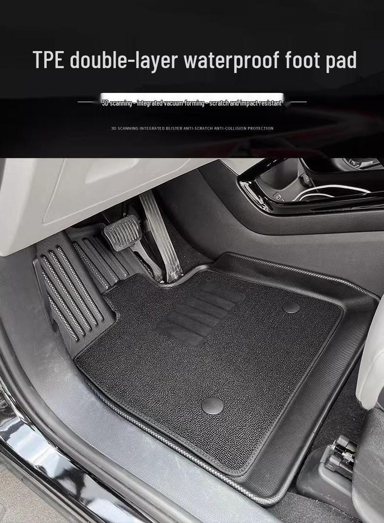 Right-Hand Drive TPE Floor and Trunk Mats for 25-Year BYD Yuan UP Atto 2 - Waterproof and Wear-Resistant