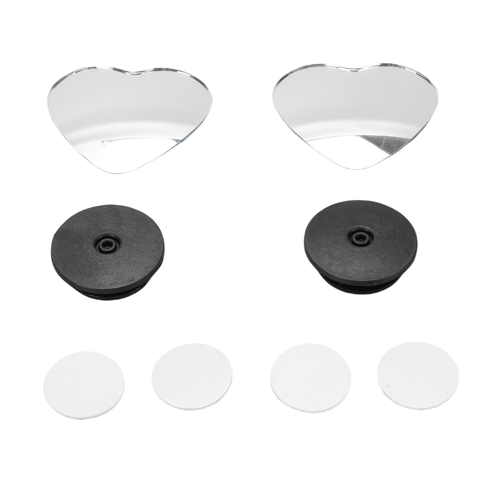 

4pcs Heart Blind Spot Mirrors HD Glass Frameless Convex Rear View Mirrors Exterior Accessories with Wide Angle for Car SUV Trucks