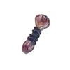 4" Glass Smoking Pipe Outside Bowl Hand Pipe Fumed Colorful Changing