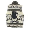 CASSAVES Print Knit Down Vest M Beige X Gray Men's Used