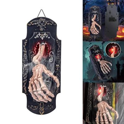 Halloween Funny Doorbell Induction Skeleton Hands Spray Door Lock Light Sound Touch Sound Induction Site Layout Ghost House