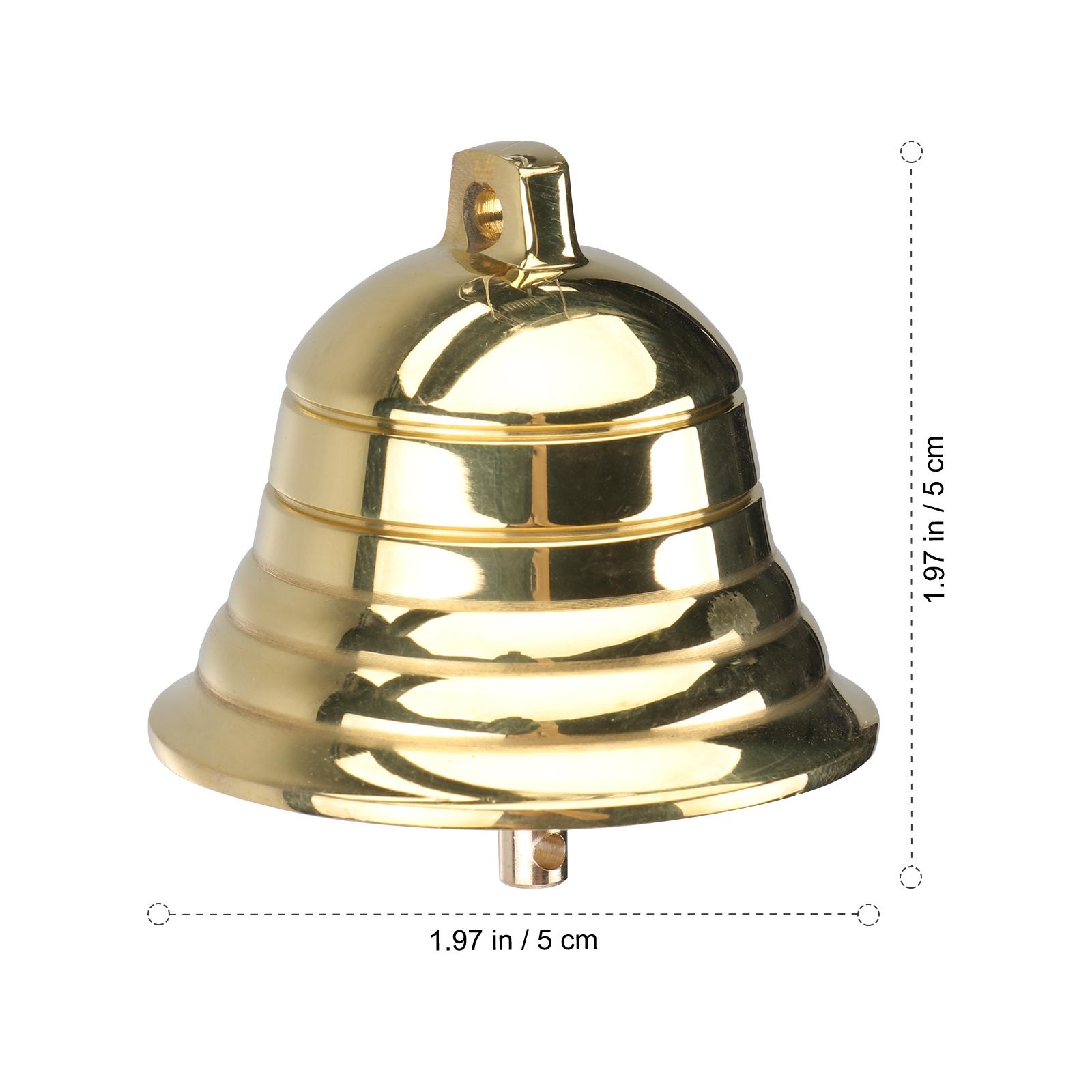

1Pcs Elegant Gold Christmas Jingle Bell Pendant Craft Accessory for Holiday Decor Wind Chime Project Party Ornament other