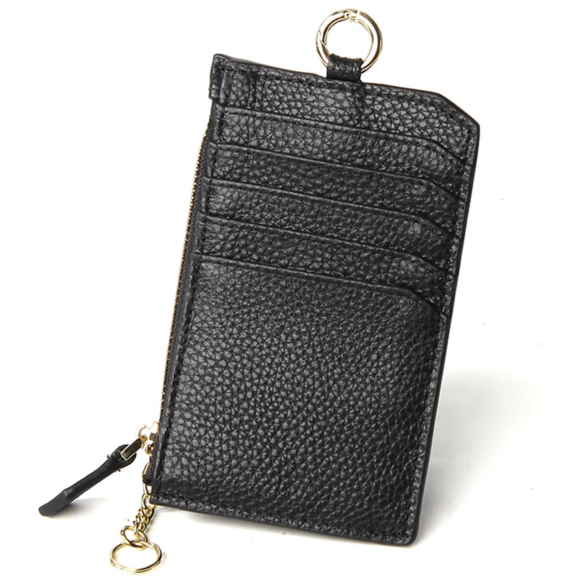

RenLianyi Genuine Leather Fragment Case for Women [7 Pockets] Pass Case, Commuter Pass Case, Coin Purse, Cowhide Leather Card Case, Slim 1.5cm,