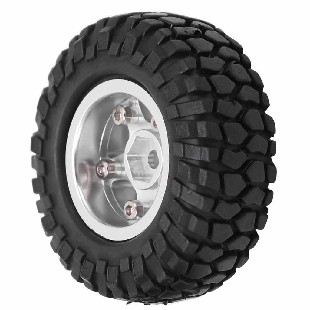 2Pcs RC Wheels Metal Remote Control Car Tires Replacement Parts for   SCX24 90081