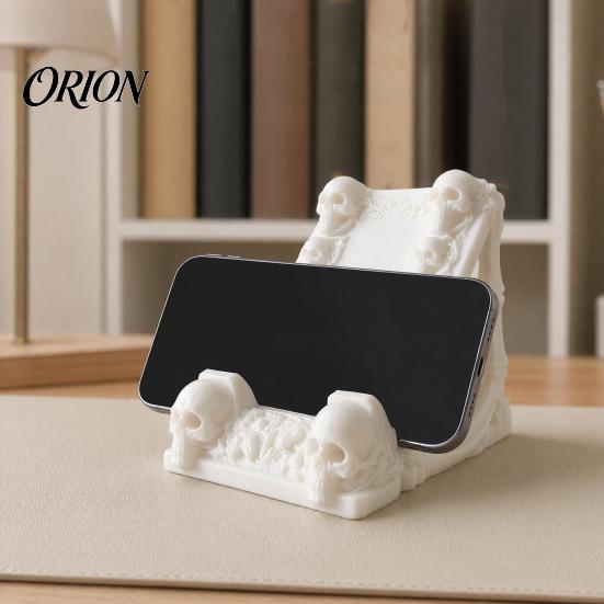 Desktop Phone Holder 3D Printed Skeleton Mobile Holder, Universal Stand, Decorative Ornament Support, Creative Skulls for All Models Energy Shape