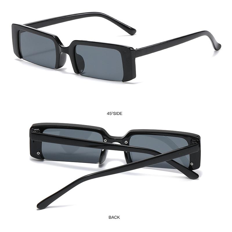 Trend Small Rectangle Sunglasses Ladies Fashion Semi-frame Luxury Design Eyewear Men Women UV400 Riding Driving Sun Glasses