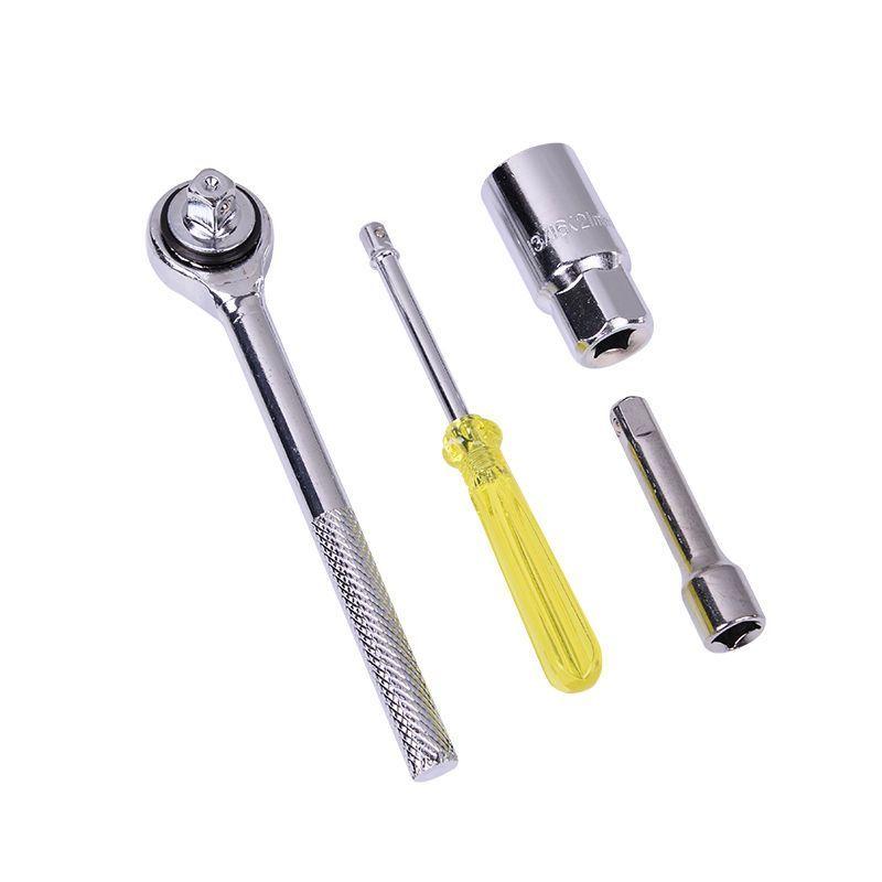 Ratchet Wrench Combination Tool, Car and Motorcycle Maintenance Tool Wrench, Galvanized Wrench.