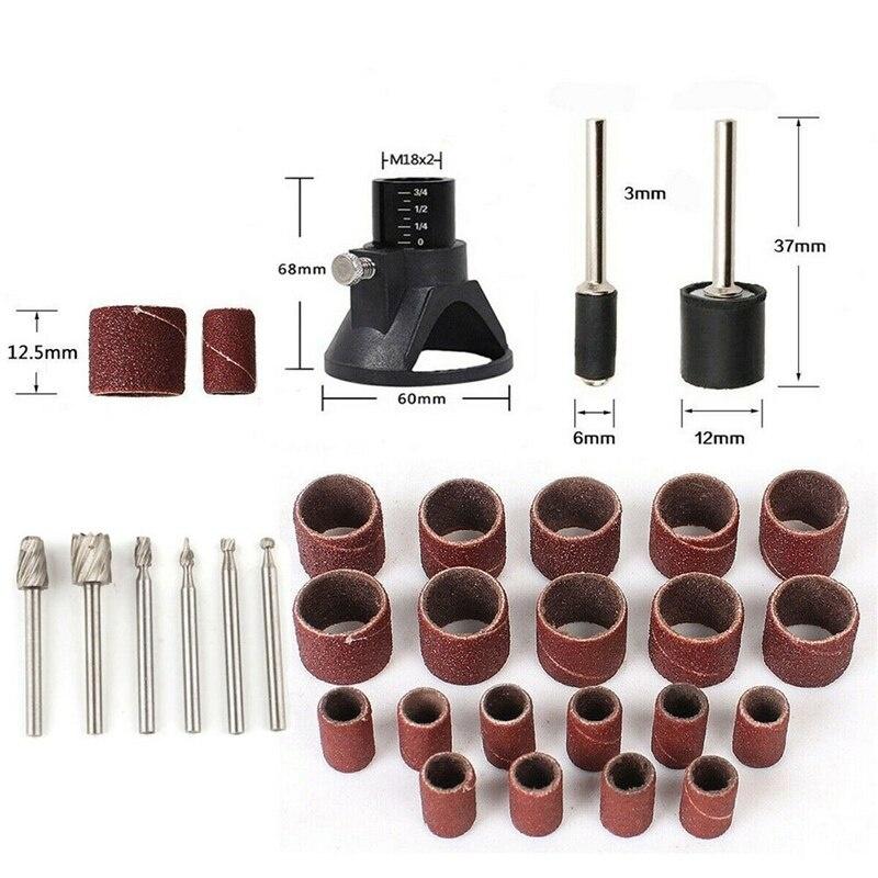 Lots Rotary Multi Tool Cutting Guide Router Drill Bits Attachment Small Electric Grinding Sandpaper Set Combination Accessories