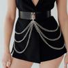 Restraint Waist Chain Harness Multilayer Cowgirl Belt for Women Proms Stage and Club Party for Jeans Dresse Club