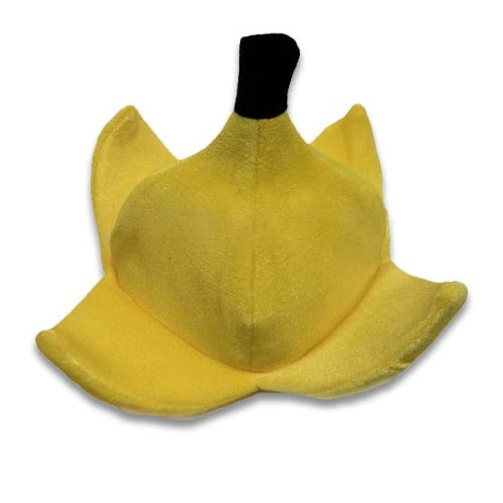 Vibrant Yellow Design Banana Plush Hat Quirky Cosplay Cap Crazy Birthday Dress-up