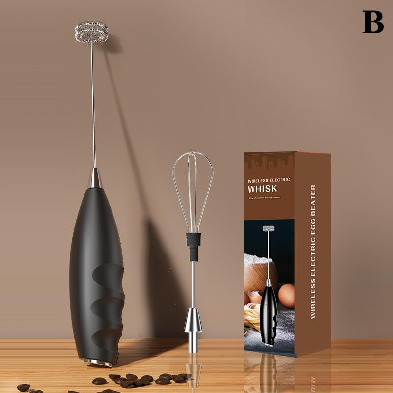 Wireless Electric Milk Frother Mixer Battery-Powered Handheld Foamer Coffee Cream Soup Peanut Butter Egg Whisk Baking Accessor