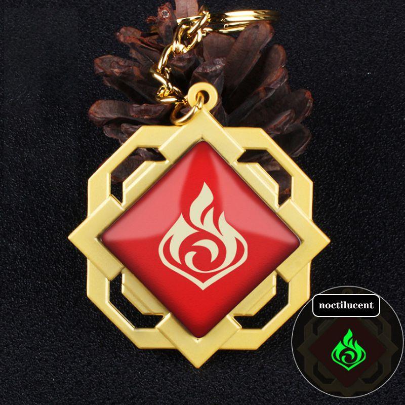 Stunning Eye Of God Luminous Game Peripheral Keychain Featuring Elegant Engraving