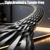 240w Braided Fast Charge Cable with Built-in Phone Stand Invisible Holder Charger Cable Fast Charging Cord Built-in Phone Stand