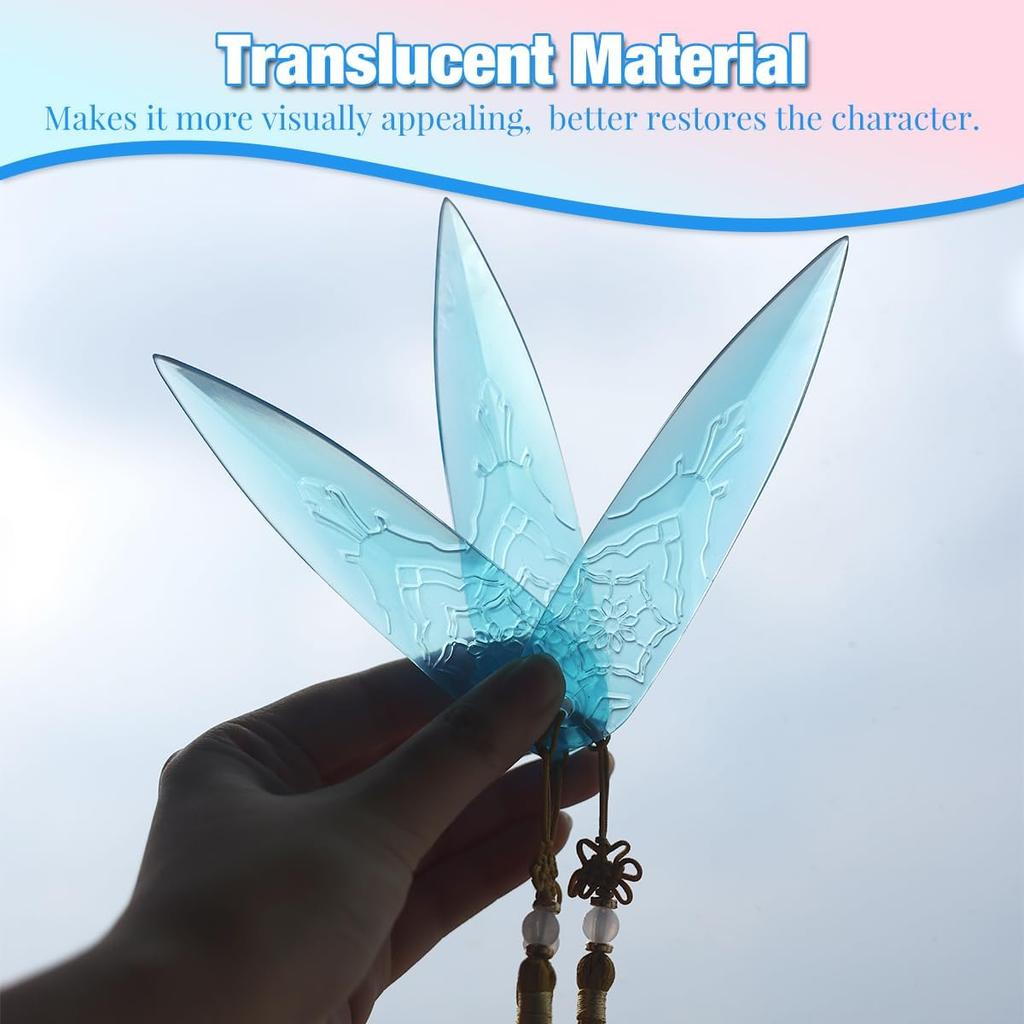 5 Inches Soft Plastic Translucent Dagger Props Safe and Cut-Proof for Zoey Cosplay and Halloween Party